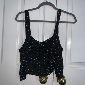 Black and white cropped tank top